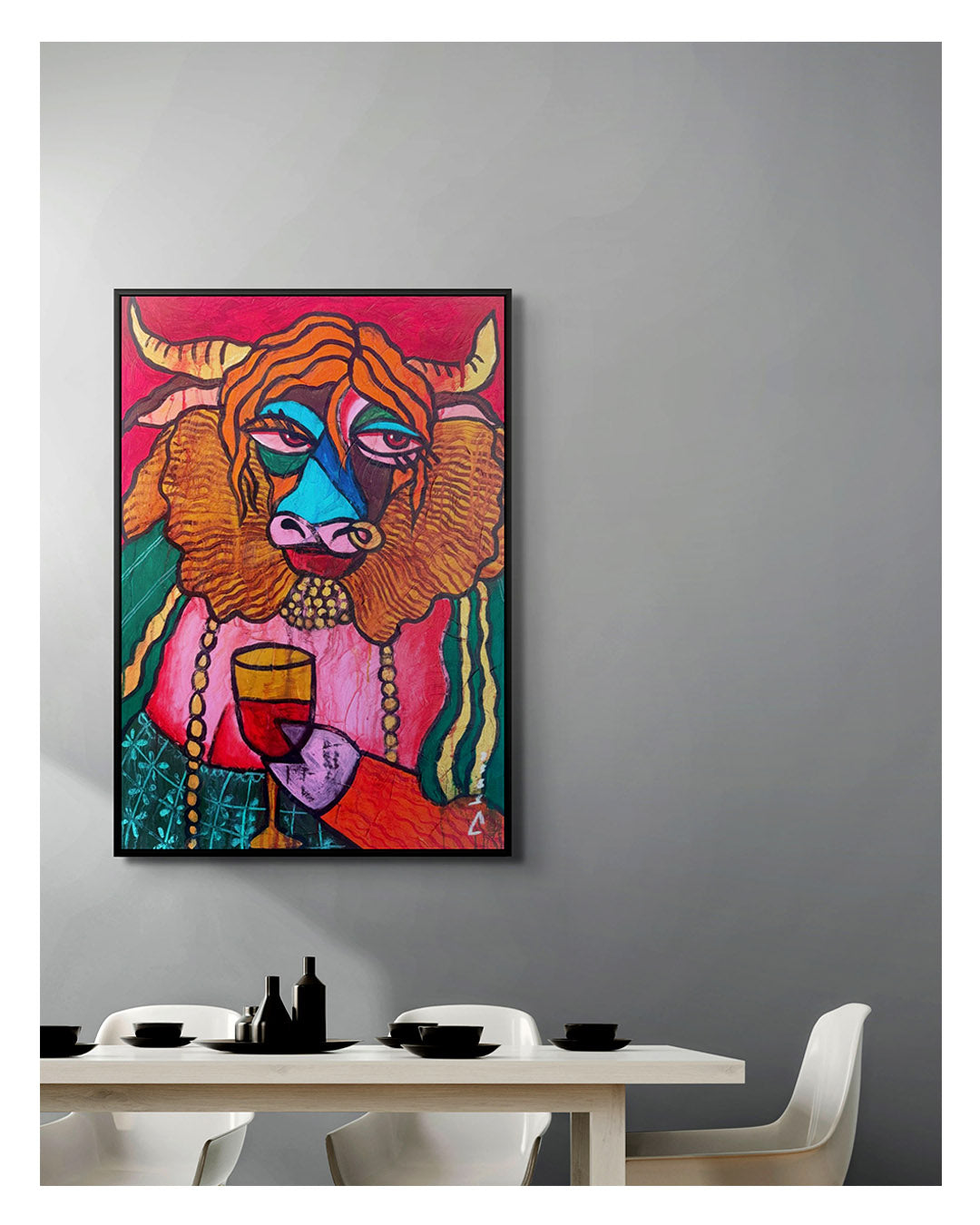 Lady Coo with a Glass